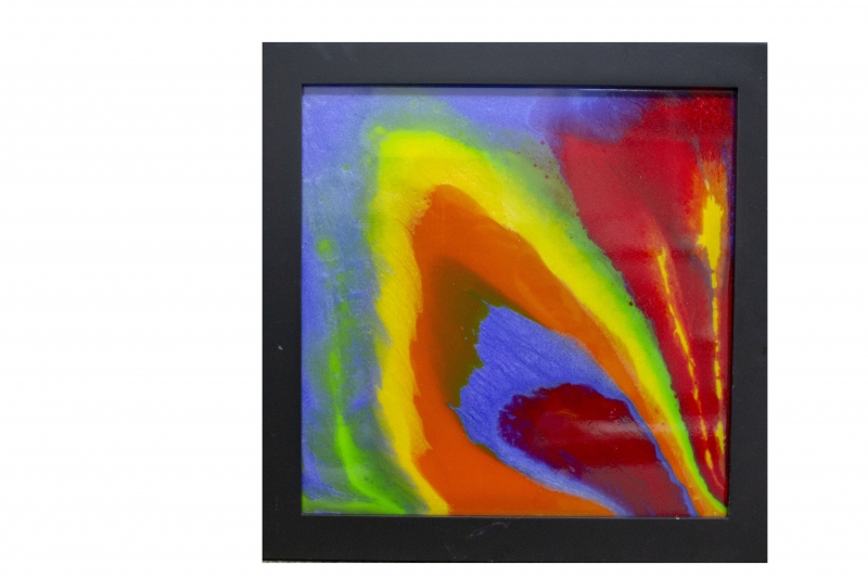 Peacock (or oh S*** my counter isn't level!) by artist Leslie Lowdermilk